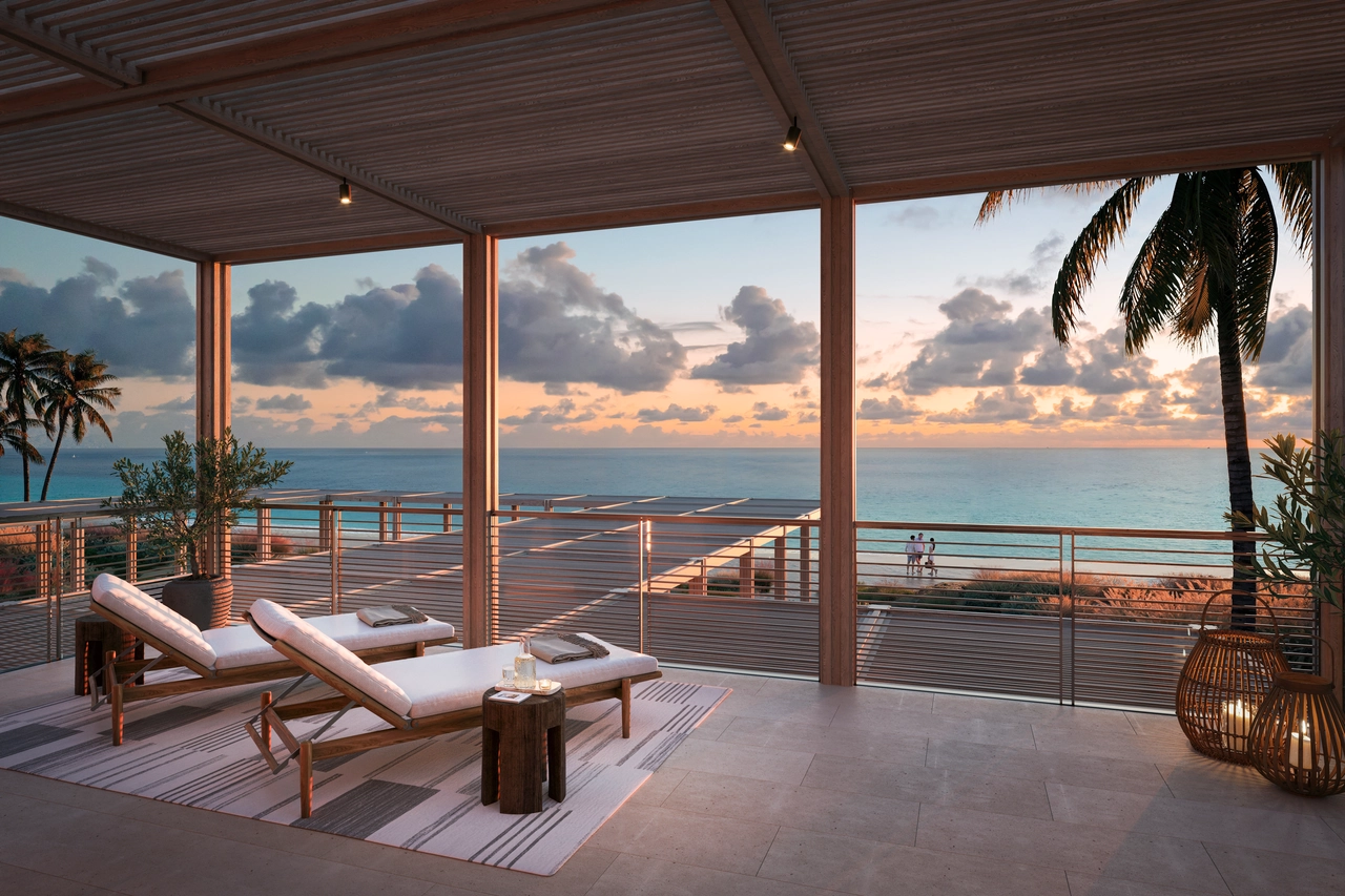 Overlooking pristine shores